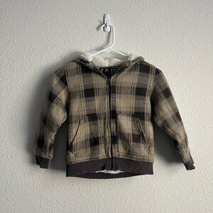 TRUE boys fleece plaid jacket size 7